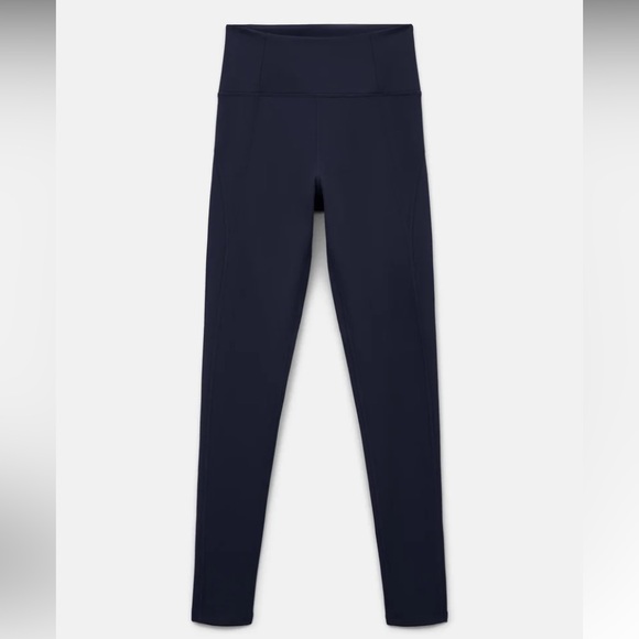 Girlfriend Collective Compressive High Rise Leggings in Navy Blue - Picture 3 of 8